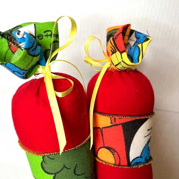 Handmade Fabric Boot Shapers Vintage Tie Dye Cartoon Patchwork Trees Inserts OS - Picture 9 of 12